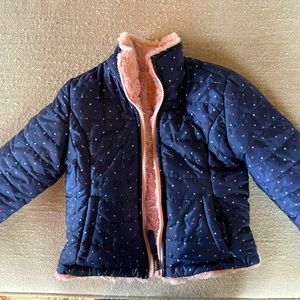 Little girls size 4/5 reversible winter coat
